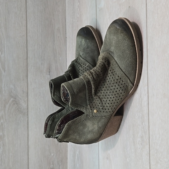 Earth Origins Women Ankle Leather Heels Boots shoes sz 11M - Picture 1 of 10